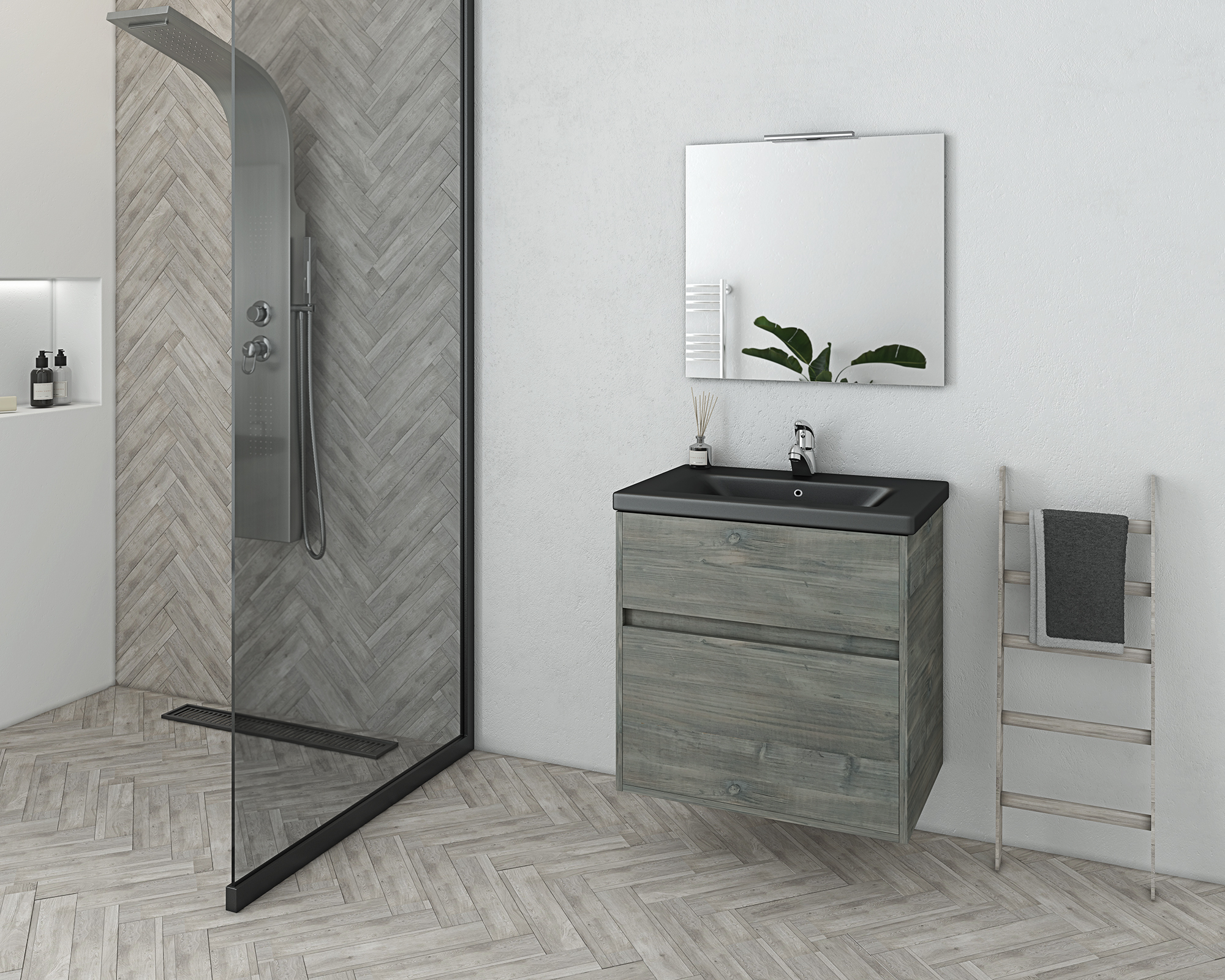 DROP Instinct 65 Smoked Oak Badmöbel 65 cm Eiche