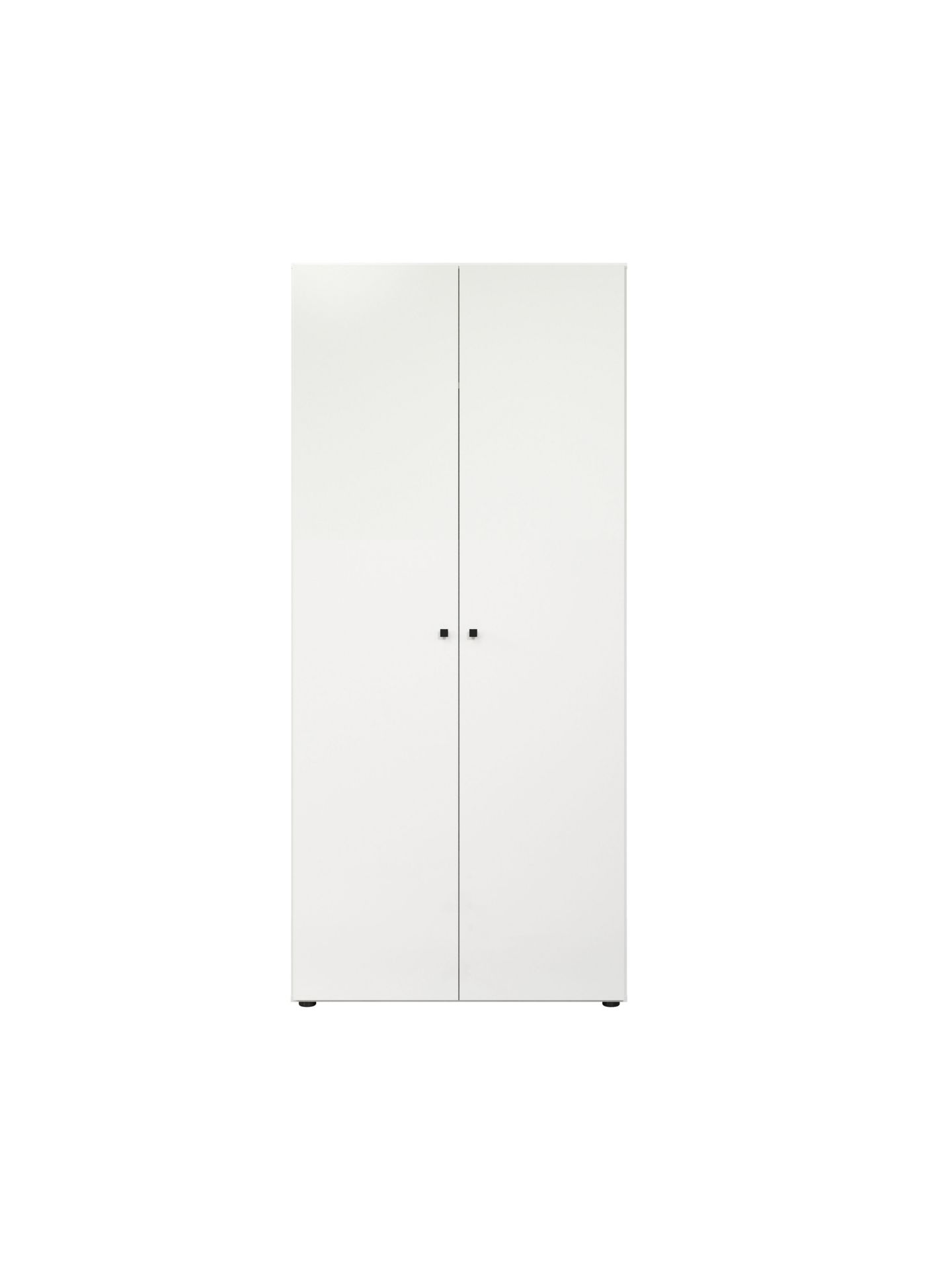 trendteam Basics Kleiderschrank Weiß Dekor 2-türig