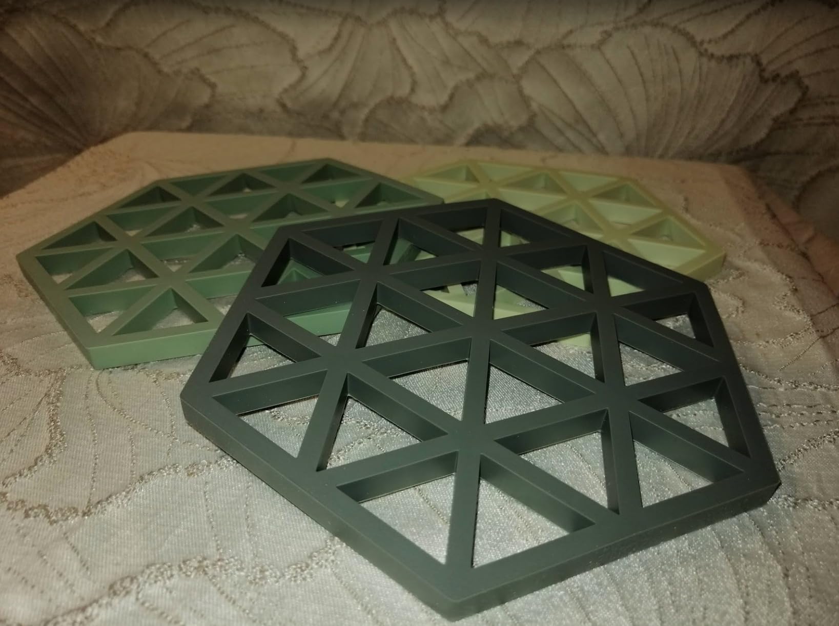Zone Denmark Triangles Topfuntersetzer Silikon 3er Rot