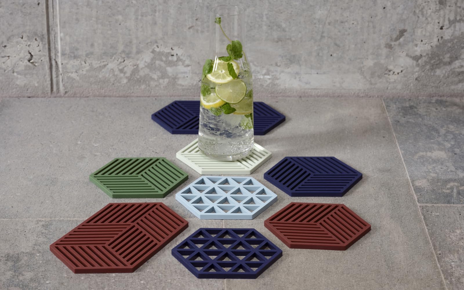 Zone Denmark Rocks Karaffe 1L Transparent mit Deckel Glas