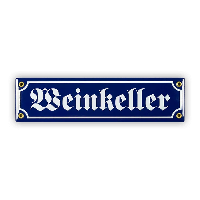 Münder Email Emaille Lagerschilder Mini-Straßenschild Weinkeller