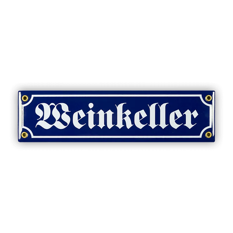 Münder Email Emaille Lagerschilder Mini-Straßenschild Weinkeller