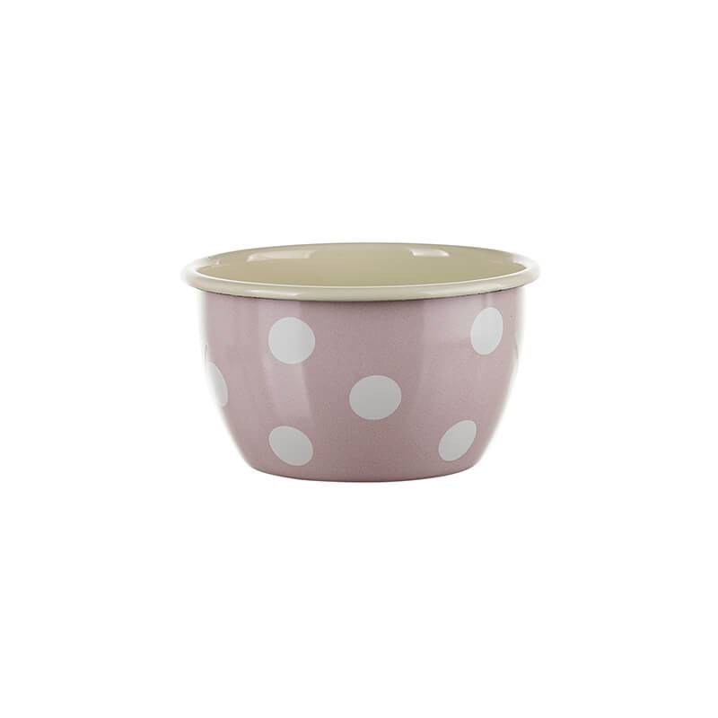 Münder Nostalgie-Geschirr Salatschüssel 14 cm pastell Tupfen hellblau