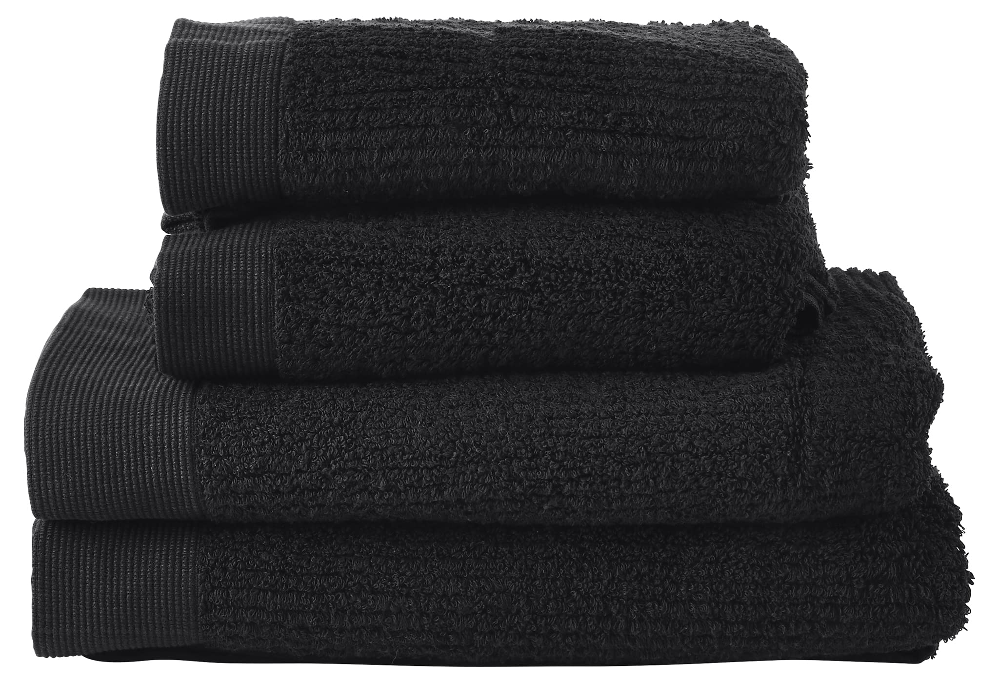 Zone Denmark Classic Handtuch Set Schwarz 4-tlg Baumwolle