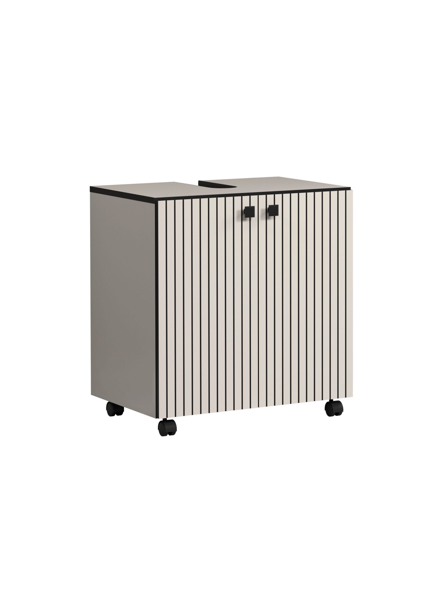 trendteam PureBliss Waschbeckenunterschrank Cashmere Rollen