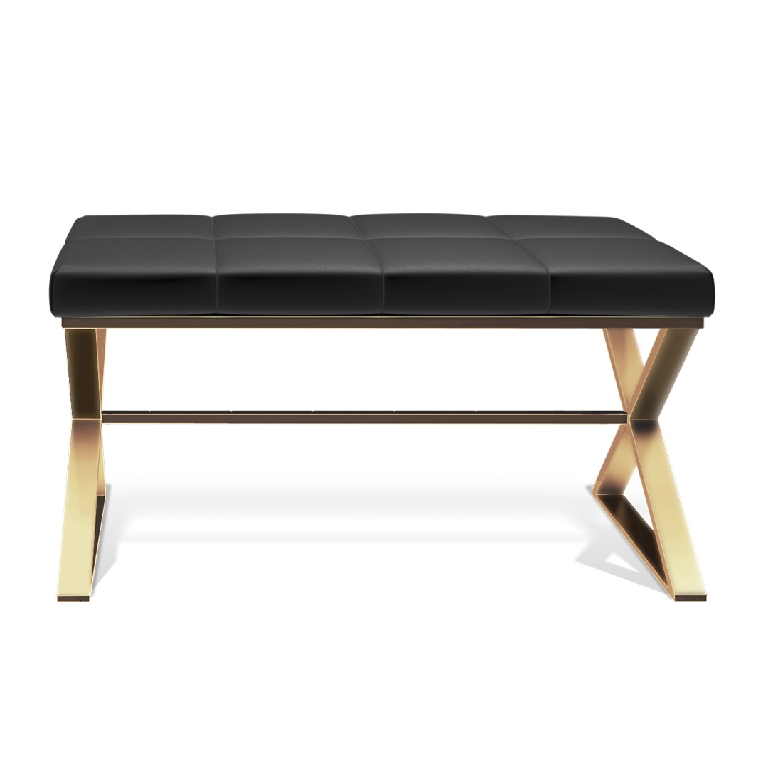 Decor Walther Classic Bench Badhocker Edelstahl Weiß