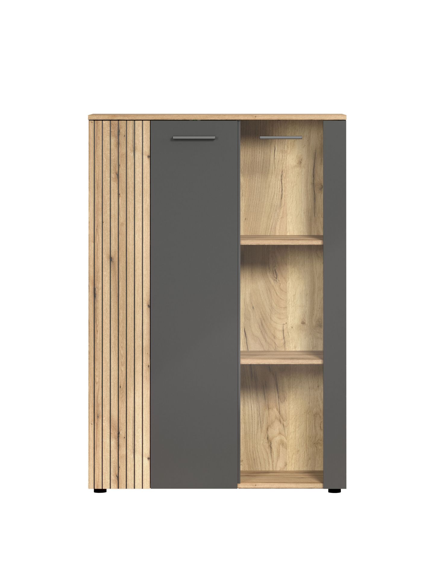 trendteam Esteban Highboard Sideboard Anthrazit Eiche
