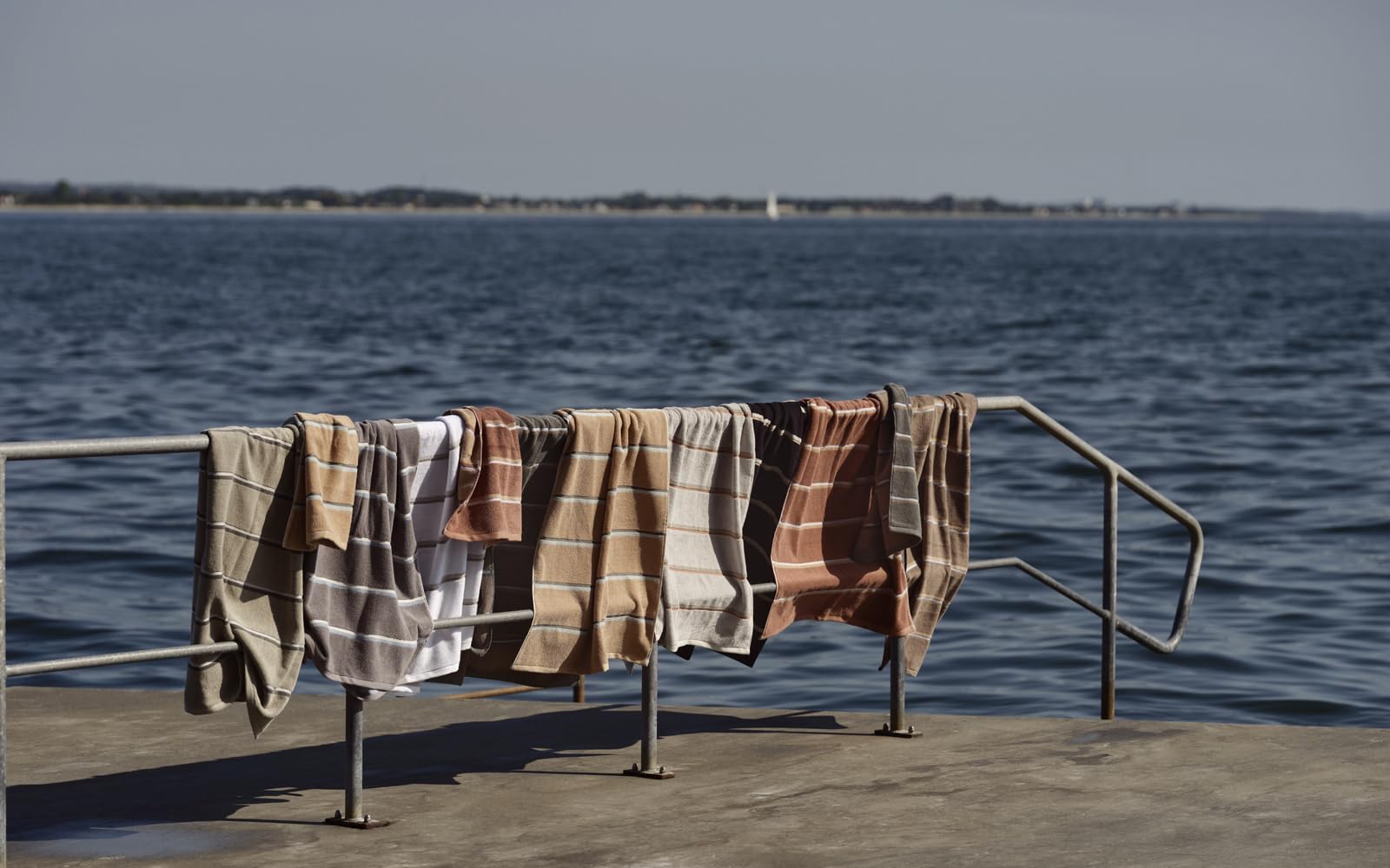 Zone Denmark Sauna Badetuch 70x140 Softgrey Eucalyptus Terracotta Baumwolle