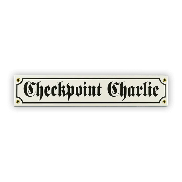 Münder Email Lagerschilder Checkpoint Charlie Schild 40 cm