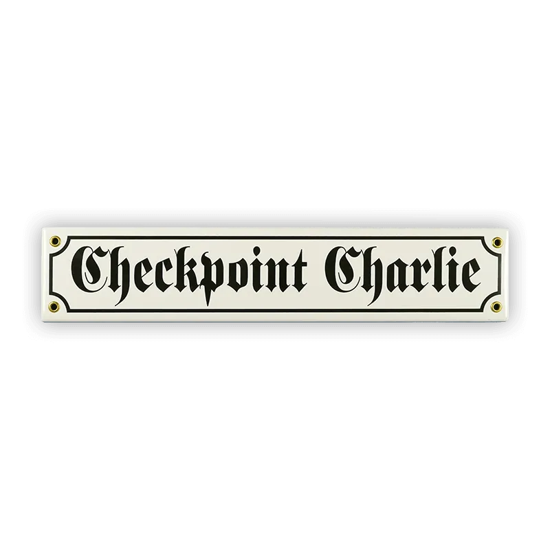 Münder Email Lagerschilder Checkpoint Charlie Schild 40 cm