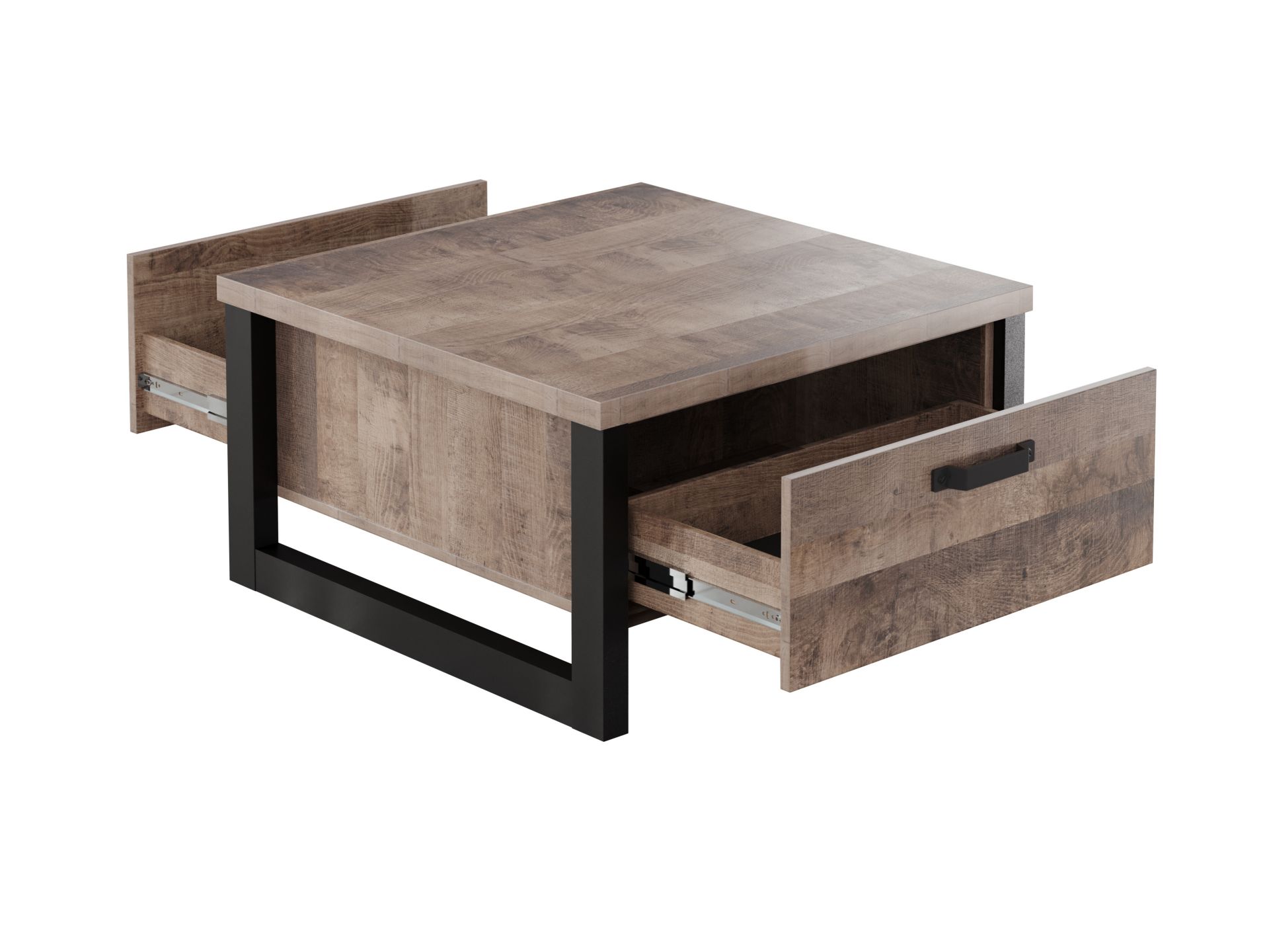 trendteam Emile Couchtisch Eiche Tabak Schwarz