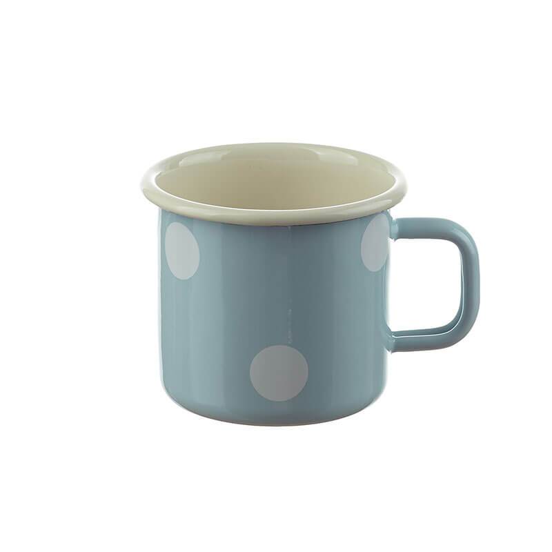 Münder Nostalgie-Geschirr Becher 8 cm hellblau/Tupfen 250 ml