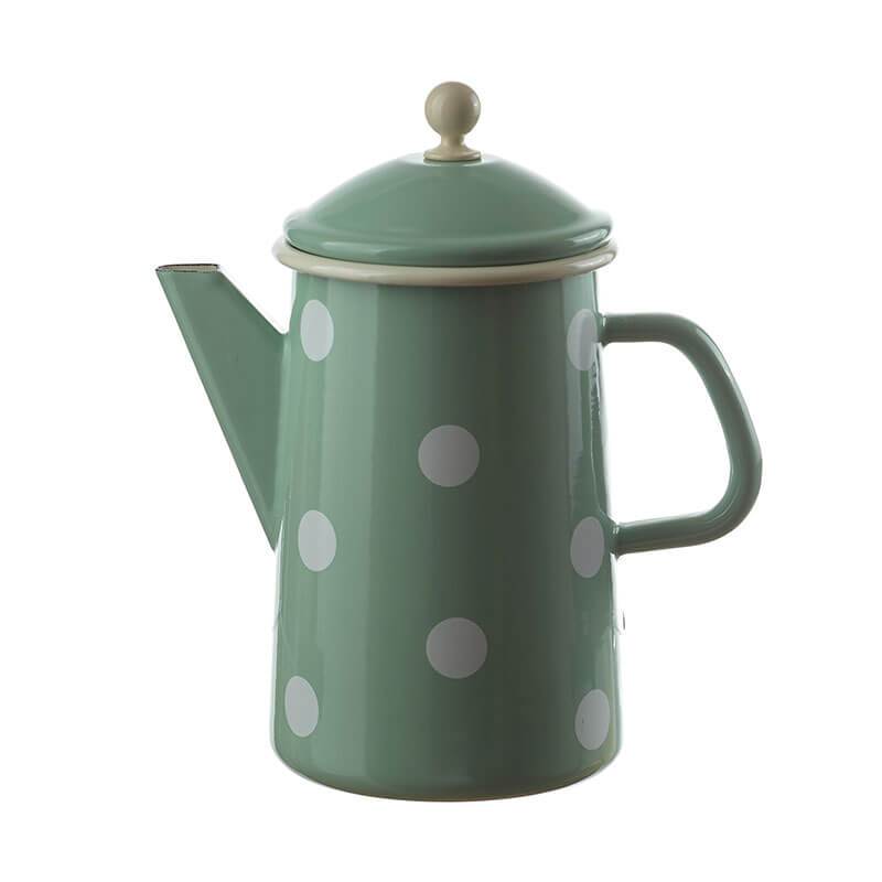 Münder Email Kaffeekanne 1,6 l pastell Tupfen Emaille