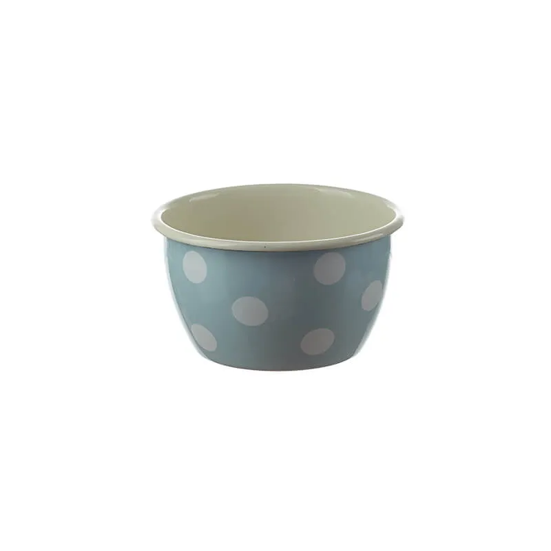 Münder Nostalgie-Geschirr Salatschüssel 14 cm pastell Tupfen hellblau