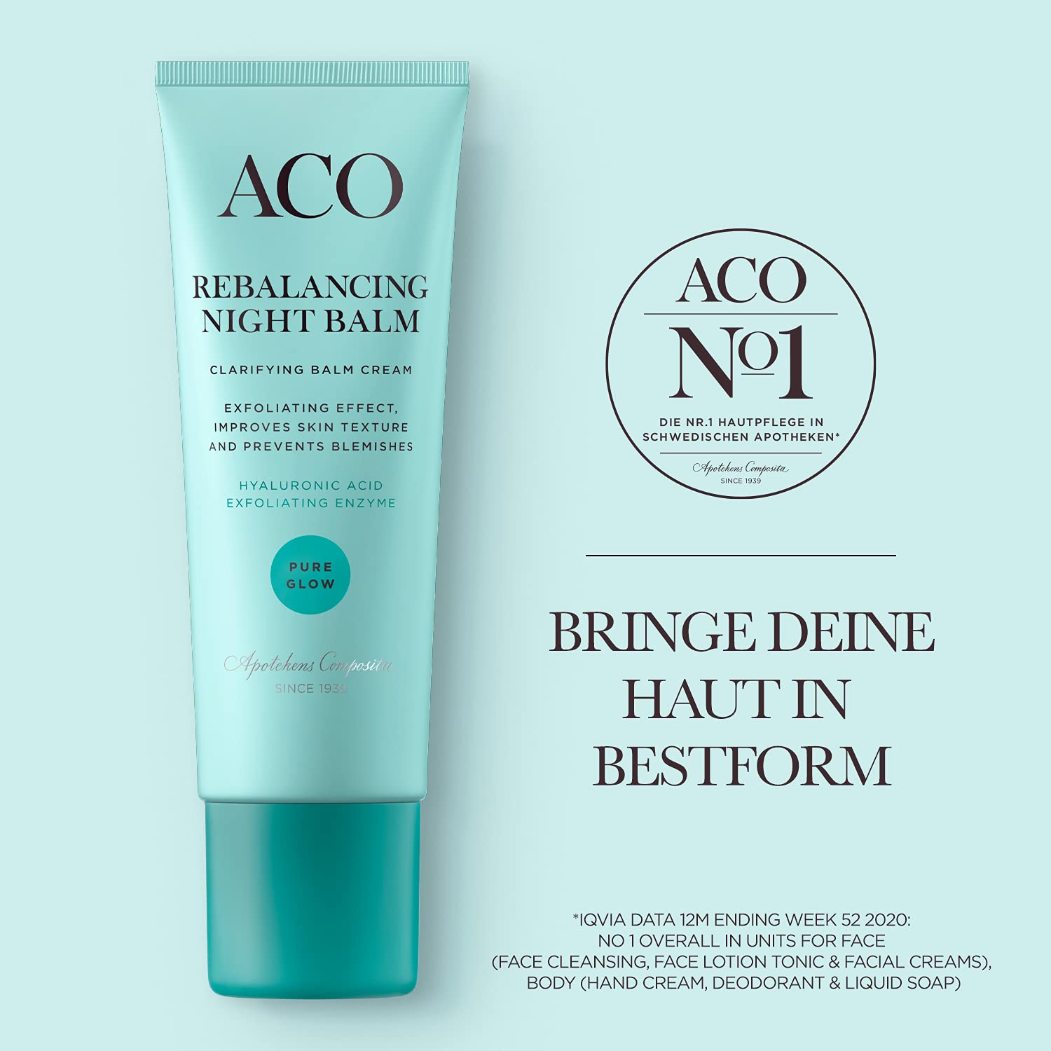 ACO Pure Glow Night Balm Nachtcreme 50 ml Mischhaut
