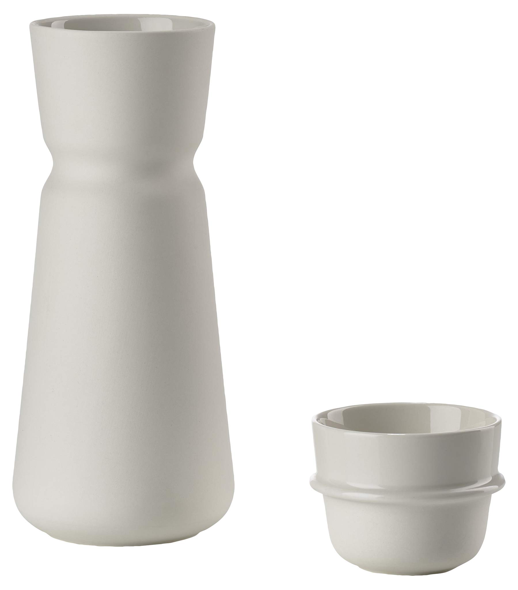 Zone Denmark Inu Karaffe 0,7 L Offwhite mit Tasse Steinzeug