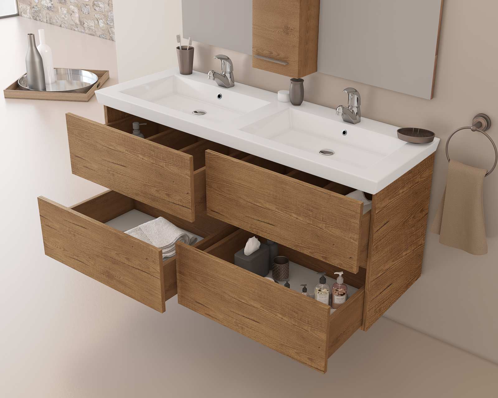 DROP Martinidis Luxus 120 PL Waschtischunterschrank Holz 120 cm
