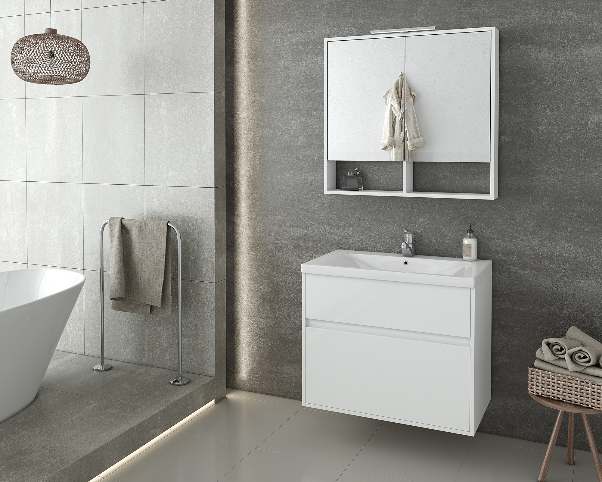 DROP Martinidis Instinct 80 Waschtischunterschrank White