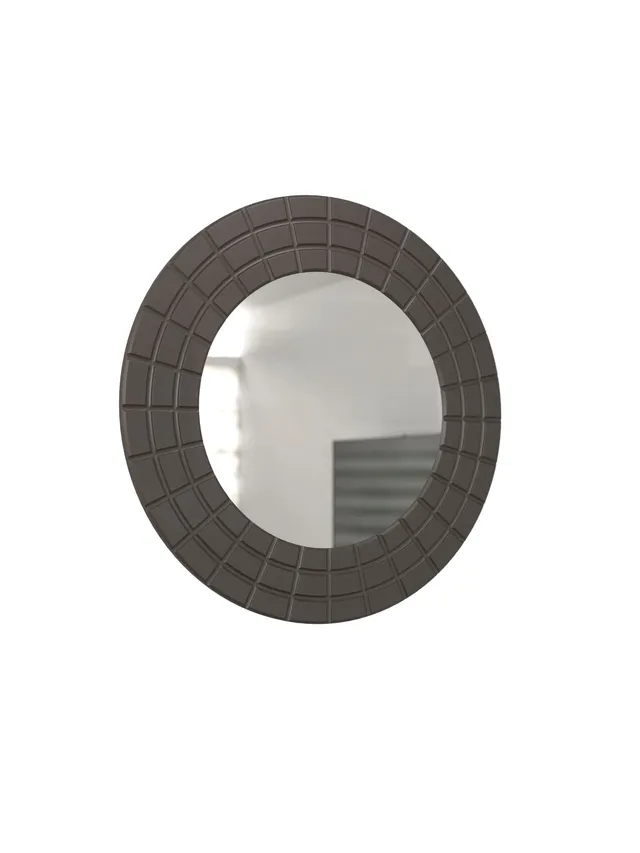 trendteam Fusion Wandspiegel Rund Perlbronze Dekor