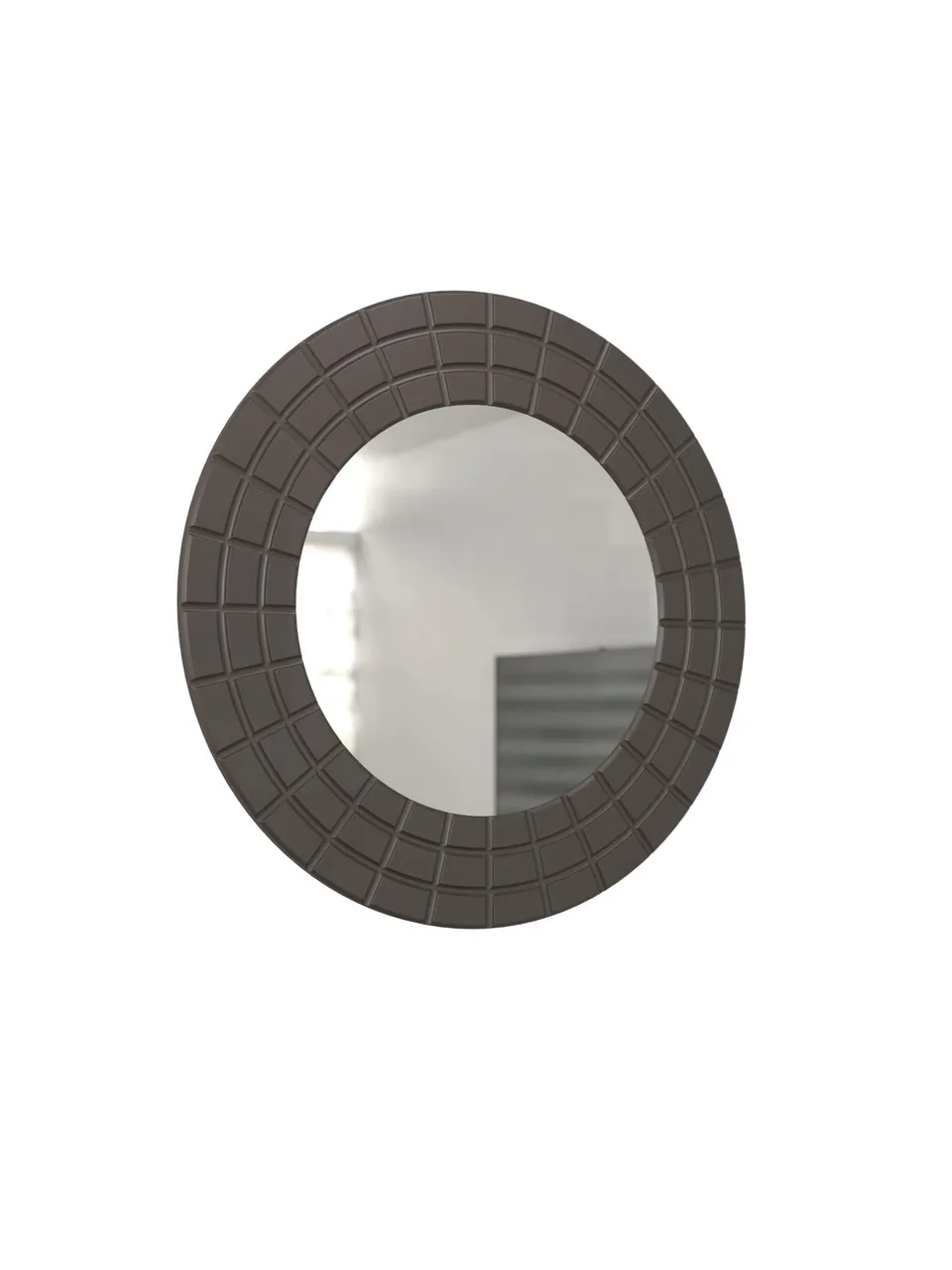trendteam Fusion Wandspiegel Rund Perlbronze Dekor