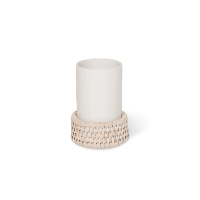 Decor Walther BASKET SMB Mundbecher Rattan Dunkel mit Porzellan