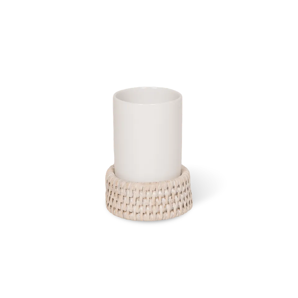Decor Walther BASKET SMB Mundbecher Rattan Dunkel mit Porzellan