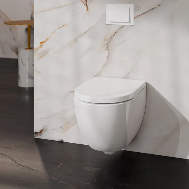 Treos Serie 810 Wand-WC Set 48 cm spülrandlos weiß