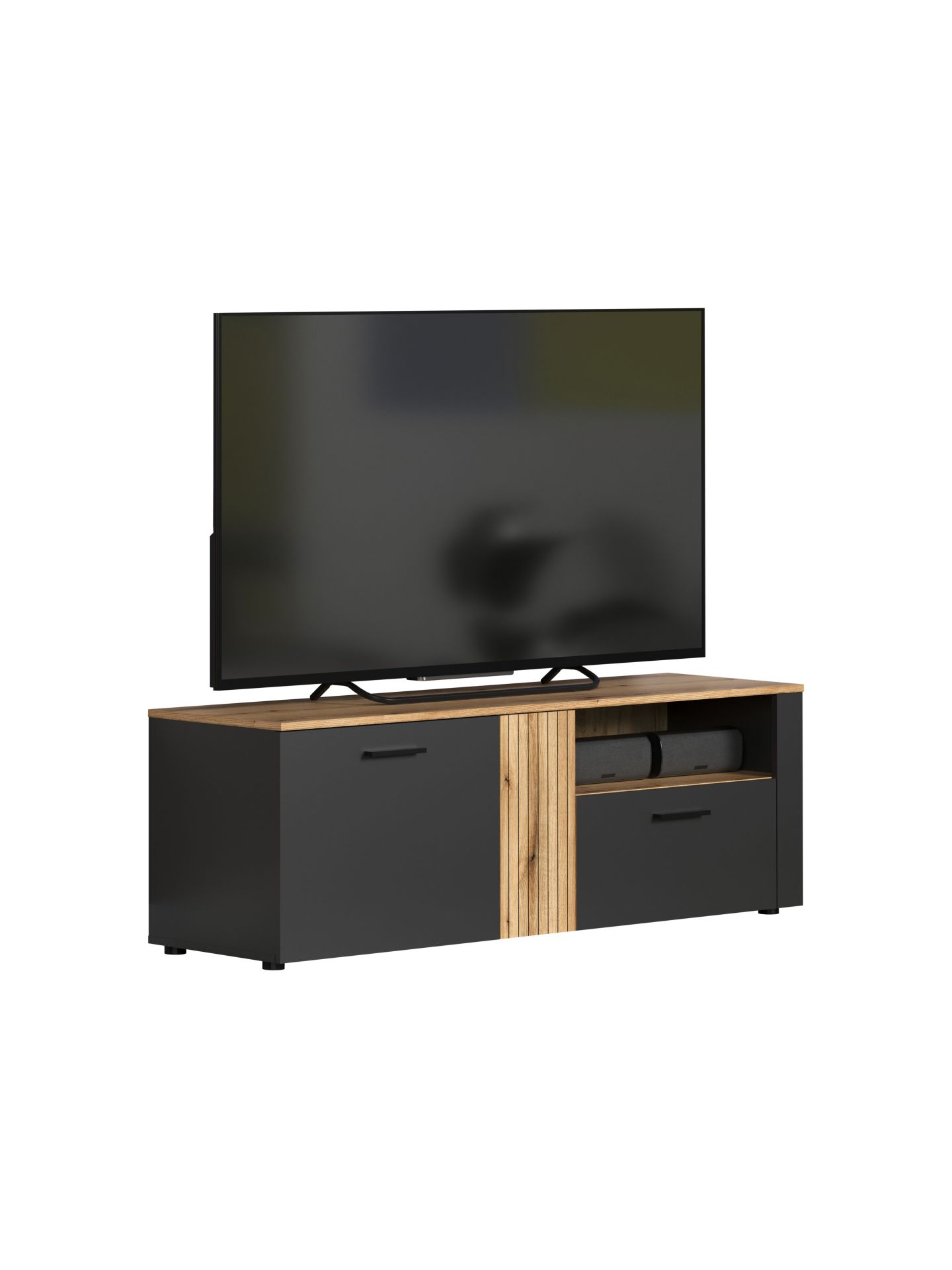 trendteam Esteban TV-Lowboard anthrazit Coast Evoke Oak