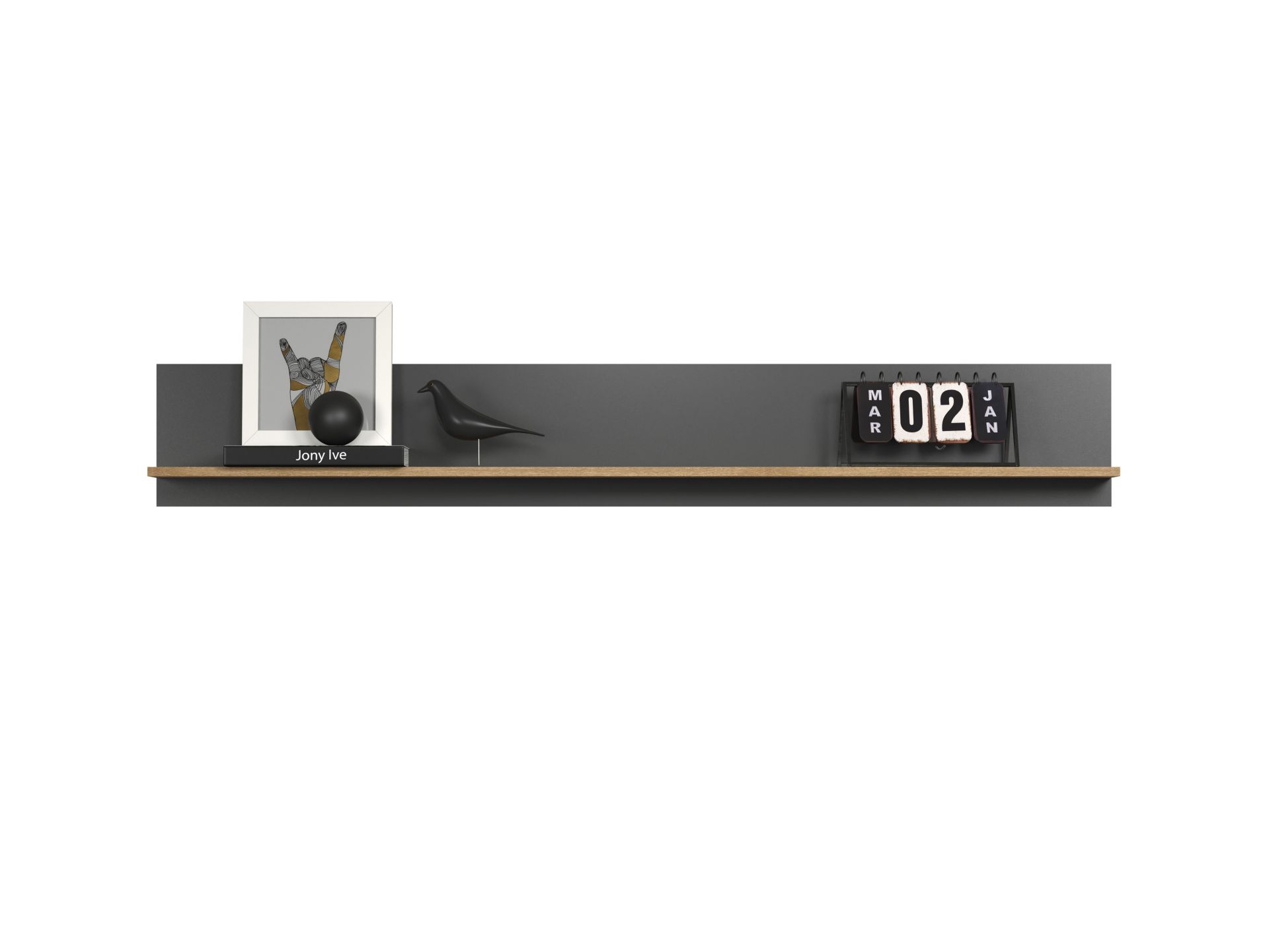trendteam Esteban Wandboard anthrazit Coast Evoke Oak