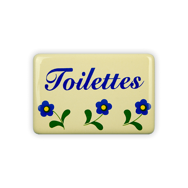 Münder Email Emaille Lagerschilder Toilettes Blümchen Emailschild 6x4 cm