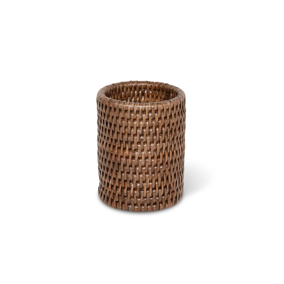 Decor Walther Basket BER Zahnbürstenhalter Rattan Dunkel
