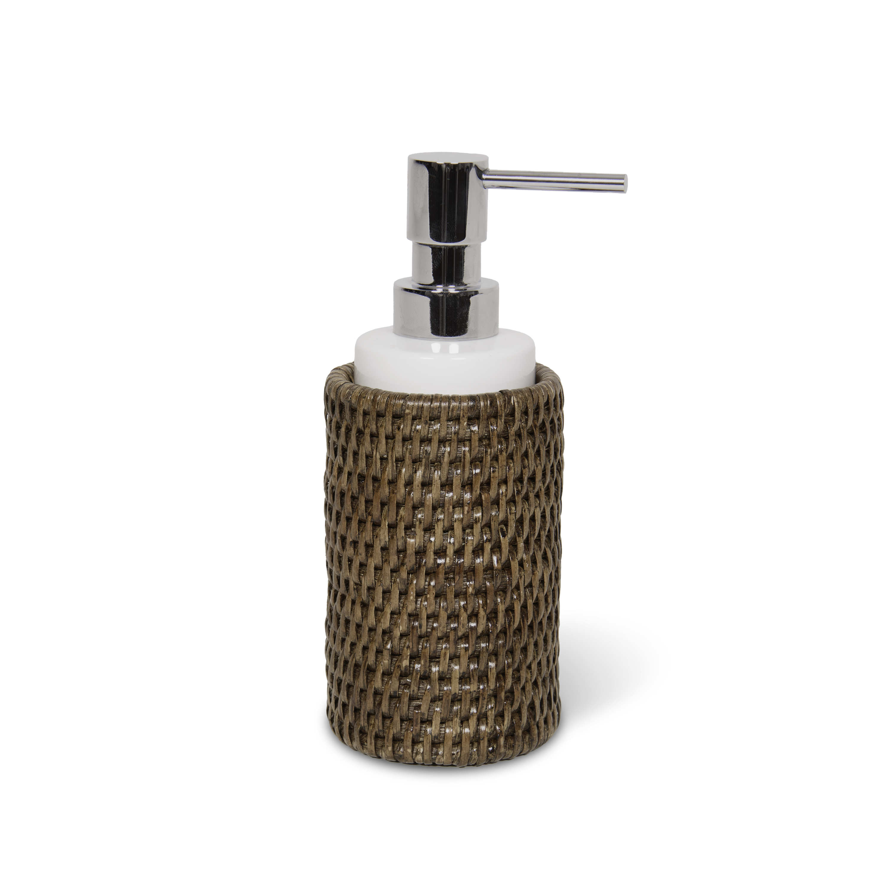 Decor Walther Basket SSP Seifenspender Rattan Hell Porzellan Weiss