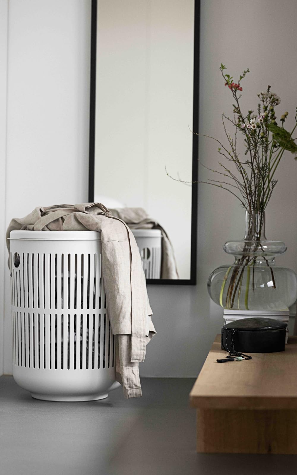 Zone Denmark UME Wäschekorb 60 L Taupe mit Deckel