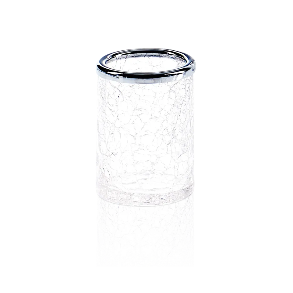 Decor Walther CRACK CR BER Mundglas Stand Craquelé-Glas Chrom
