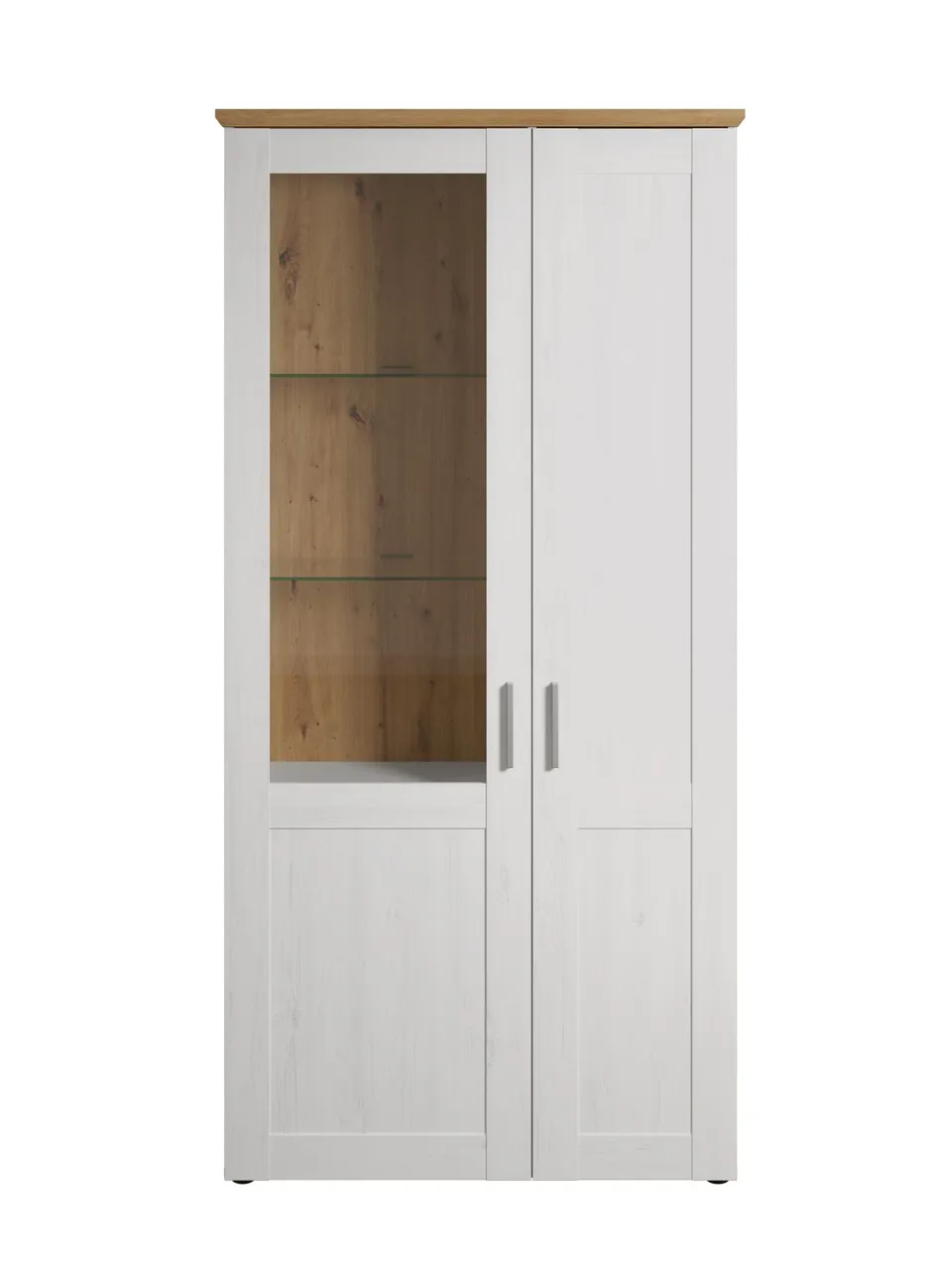 trendteam Shade Vitrine hoch weiß Andersen Pine Eiche
