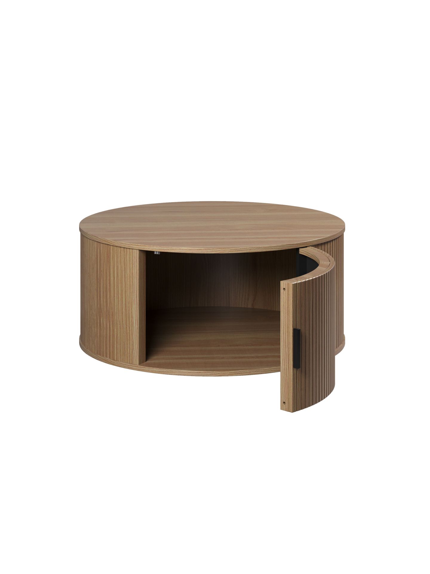 trendteam Ronin Couchtisch Eiche mit Tür und Metallfüßen