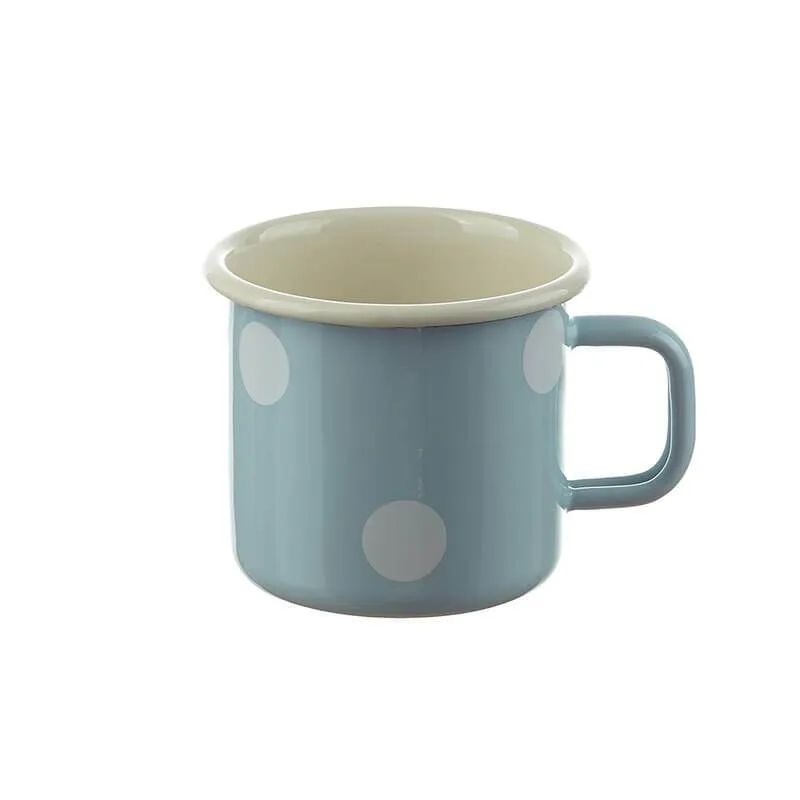Münder Nostalgie-Geschirr Becher 8 cm hellblau/Tupfen 250 ml
