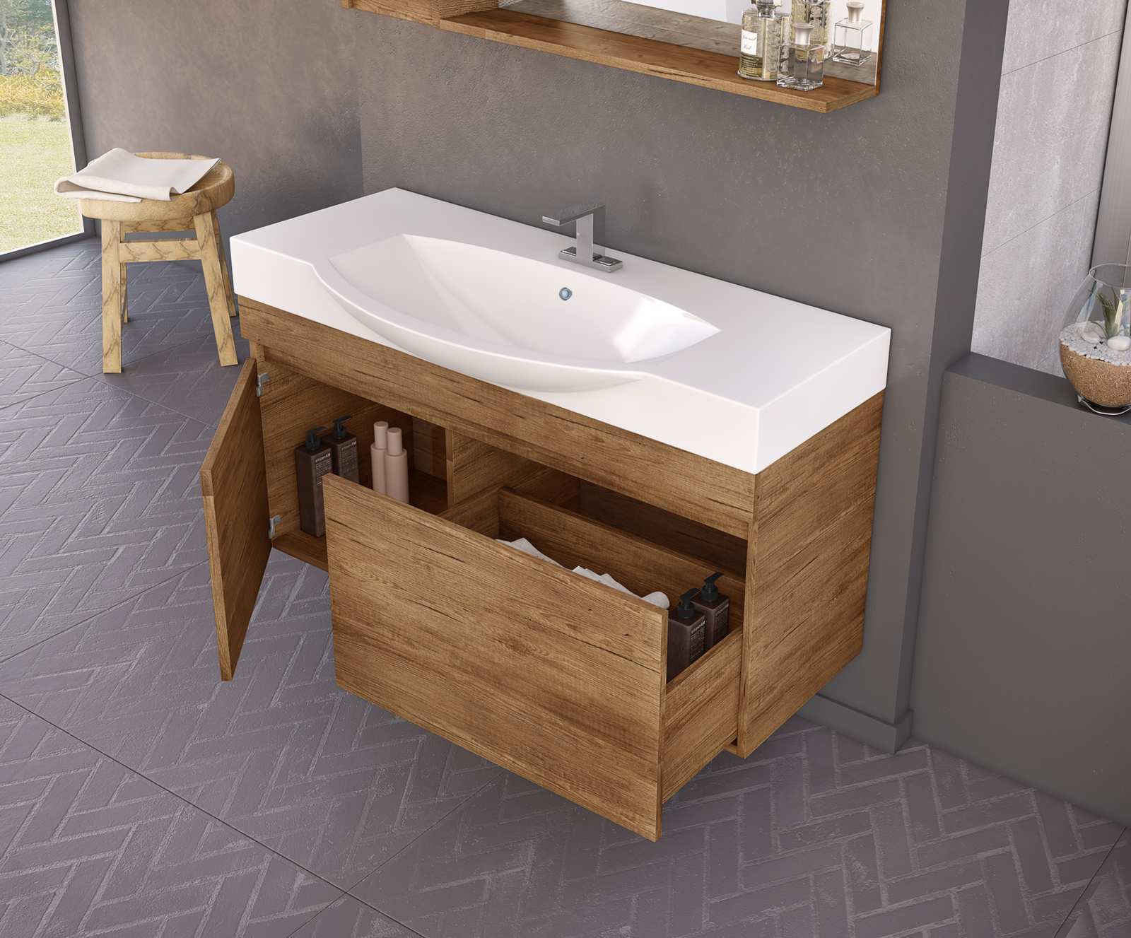 DROP Martinidis Senso 85 Badmöbel PL Wood