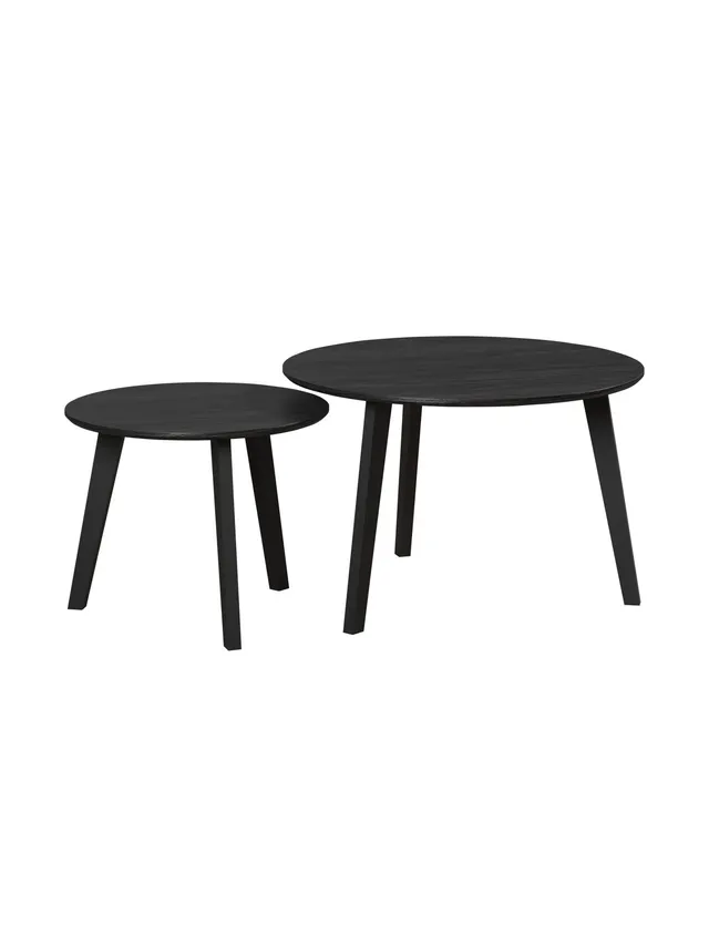 trendteam Ronin Couchtisch-Set Esche Schwarz 2er Wohnzimmertisch