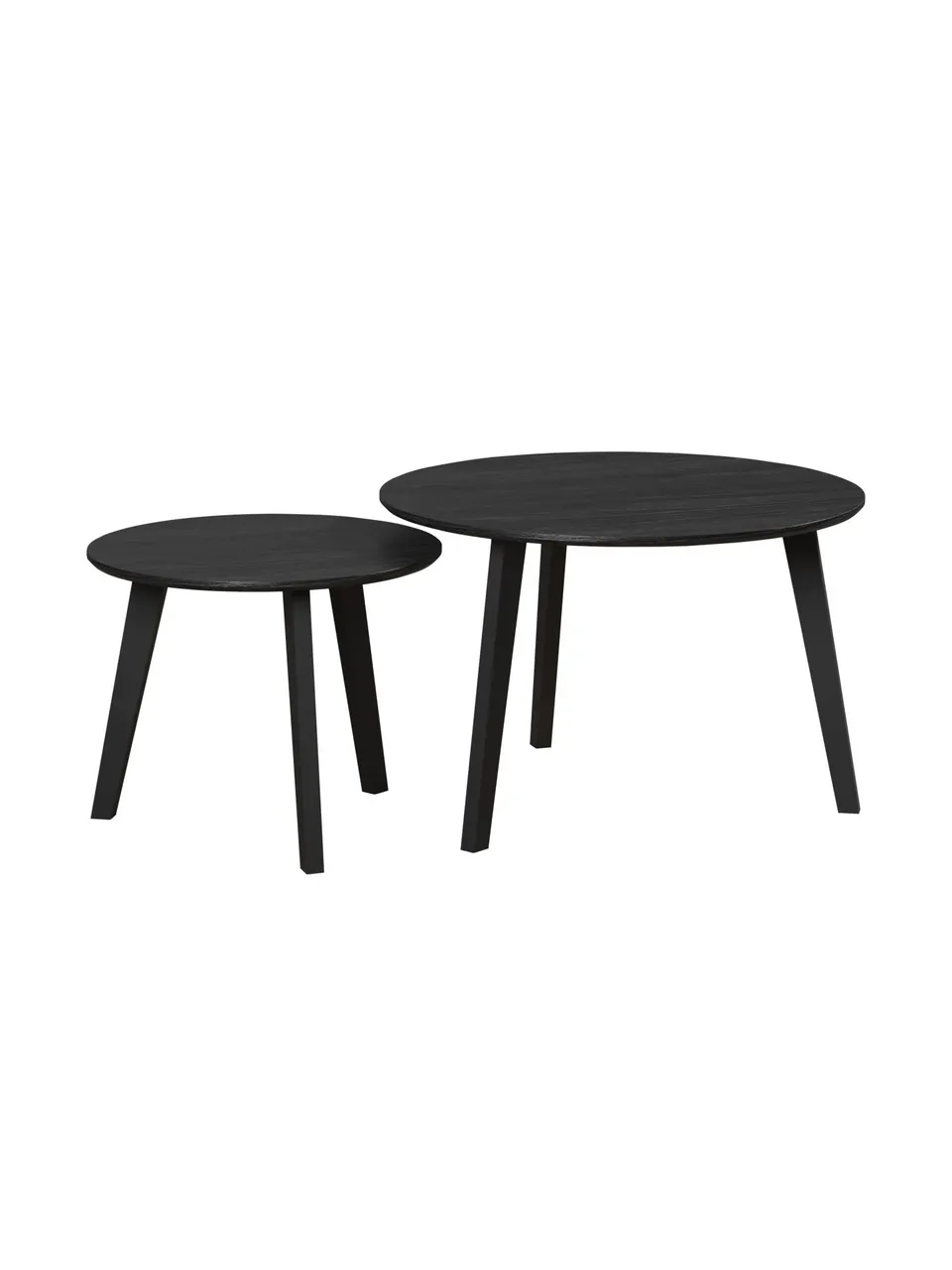 trendteam Ronin Couchtisch-Set Esche Schwarz 2er Wohnzimmertisch