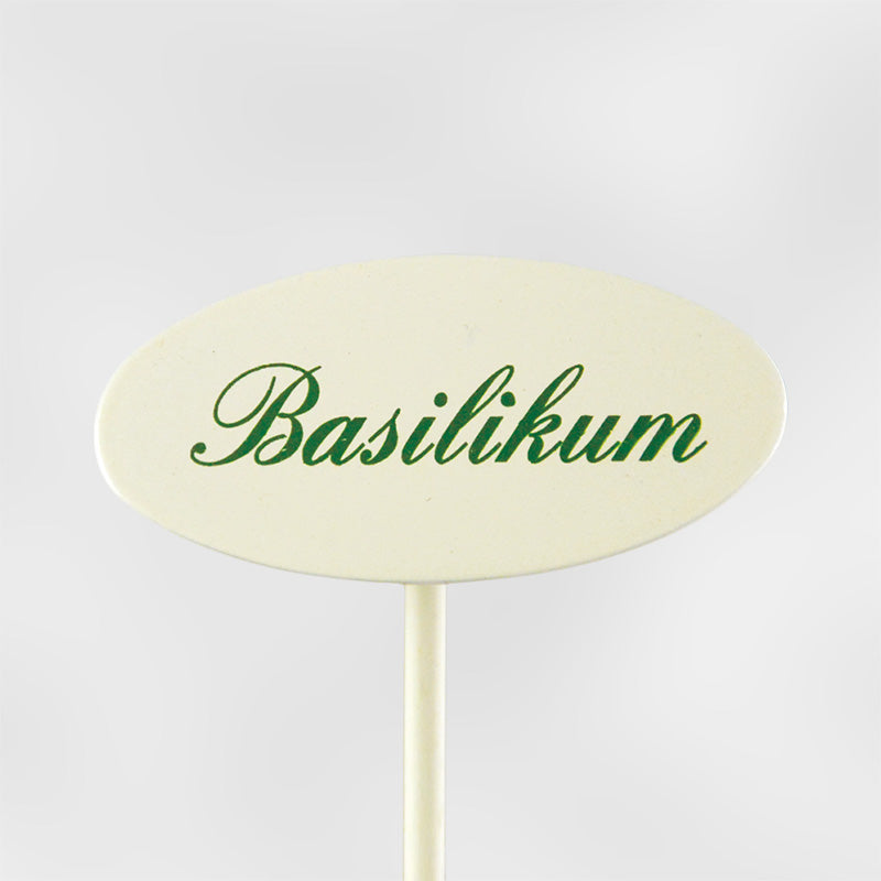 Münder Email Kräuterstecker Indoor 20 cm Basilikum creme