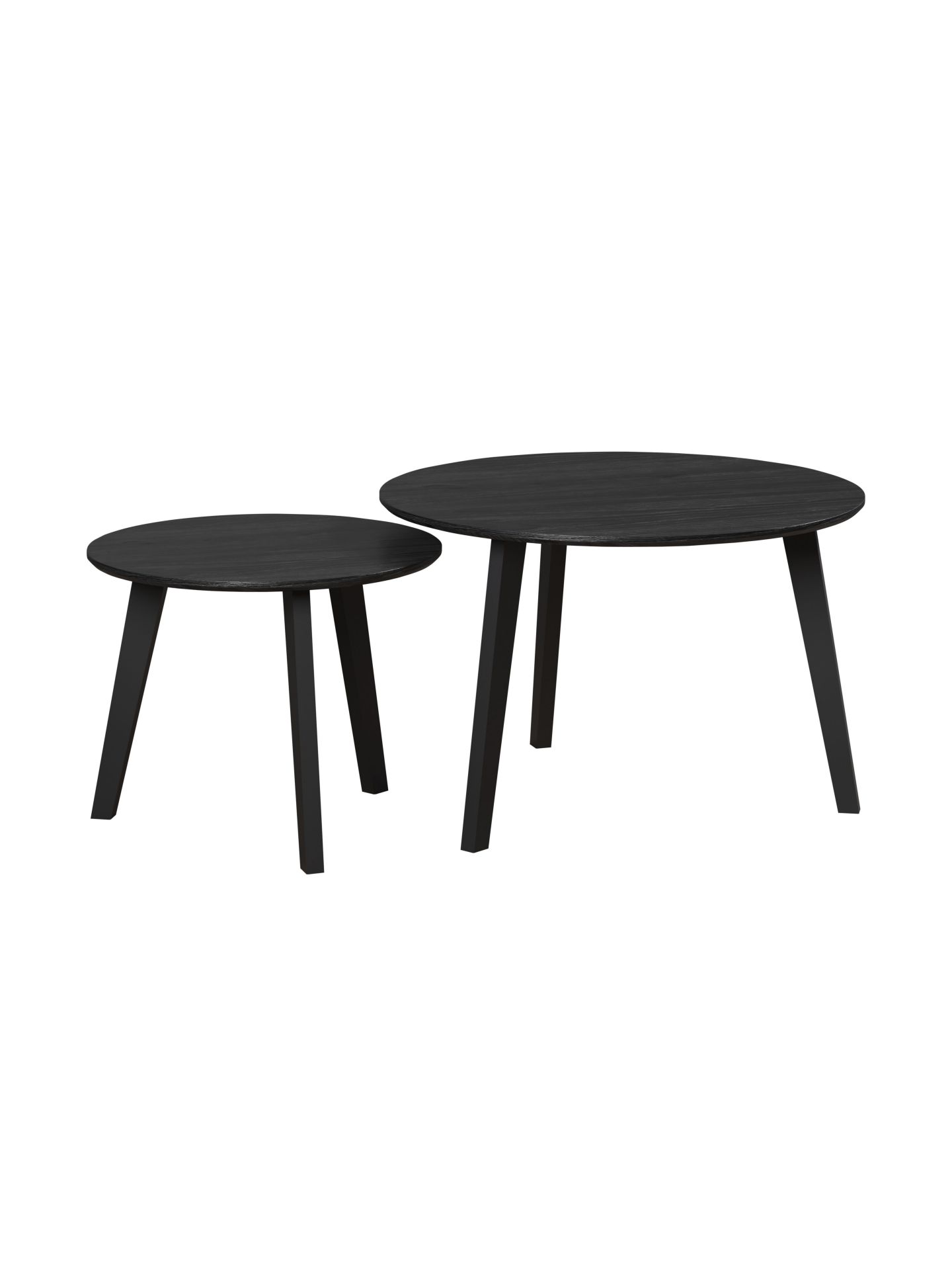 trendteam Ronin Couchtisch-Set Esche Schwarz 2er Wohnzimmertisch