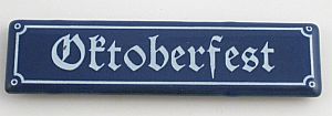 Münder Magnet-Shop Oktoberfest Magnet Mini-Straßenschild 8x2 cm