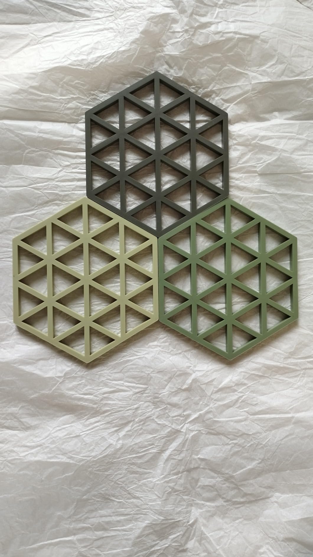 Zone Denmark Triangles Topfuntersetzer Silikon 3er Rot