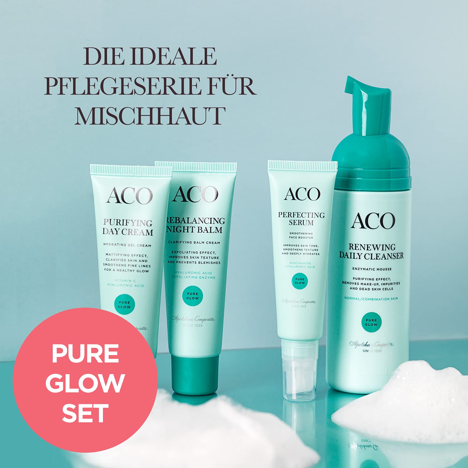 ACO Pure Glow Night Balm Nachtcreme 50 ml Mischhaut