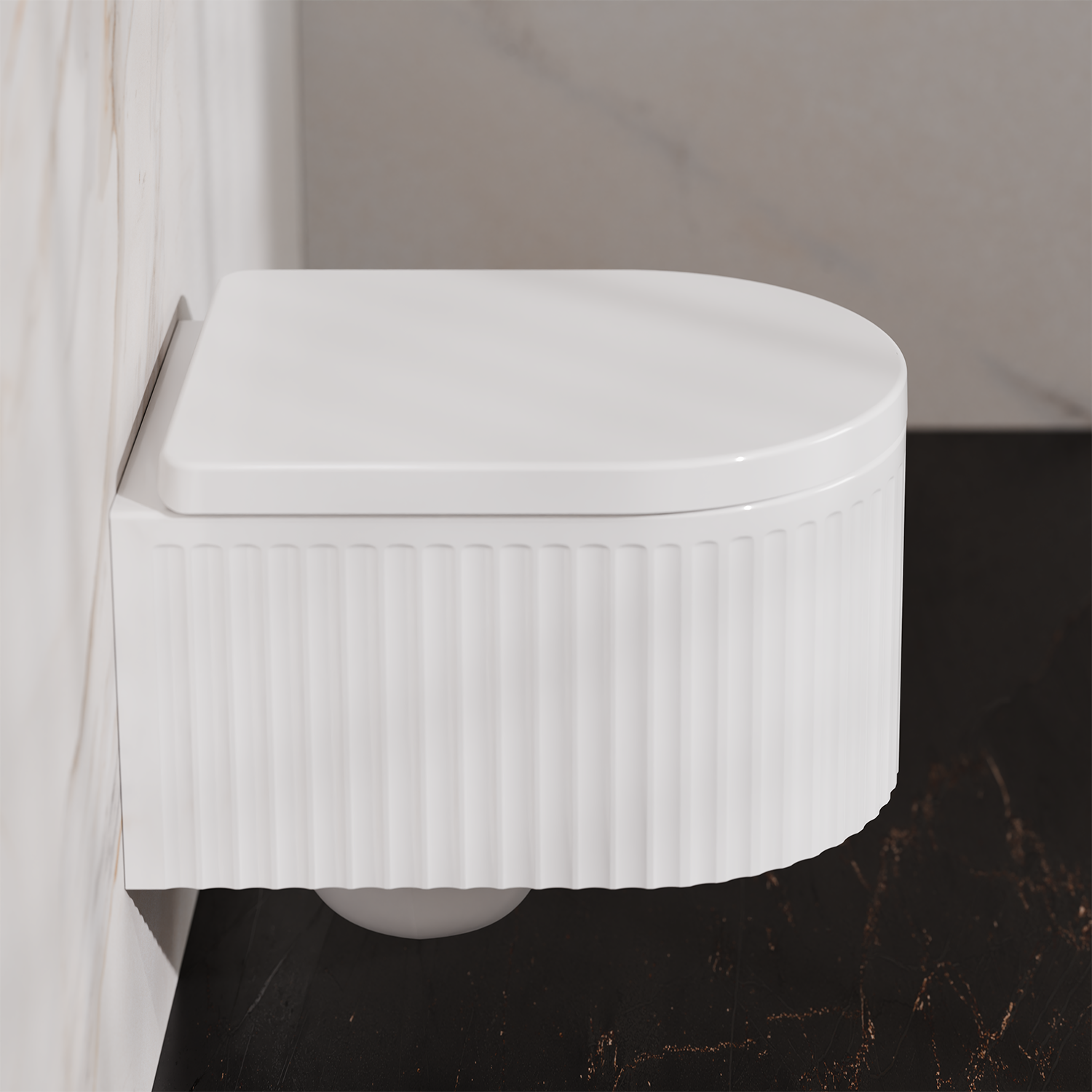 Treos Serie 810 Wand-WC Set Weiß Spülrandlos 49 cm