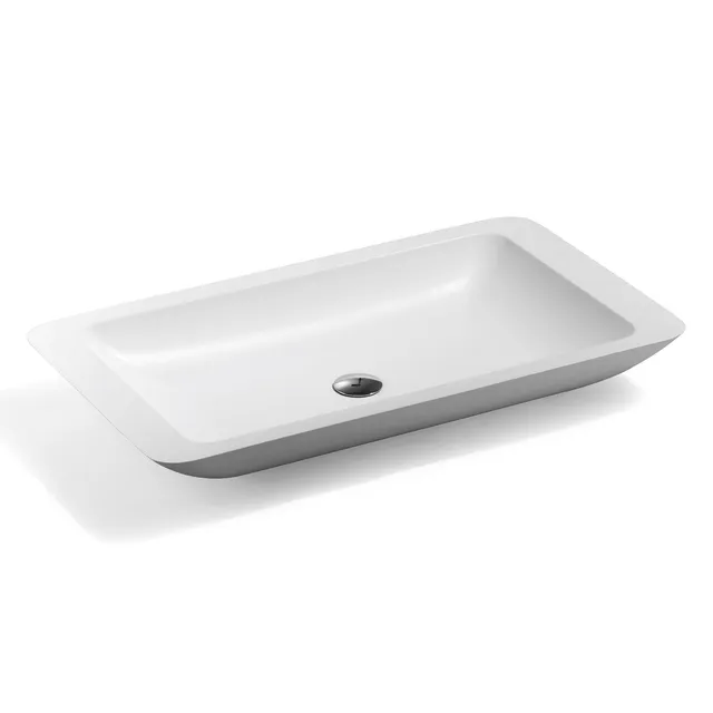 Treos Serie 700 Aufsatzbecken Mineralguss 800x450 weiß
