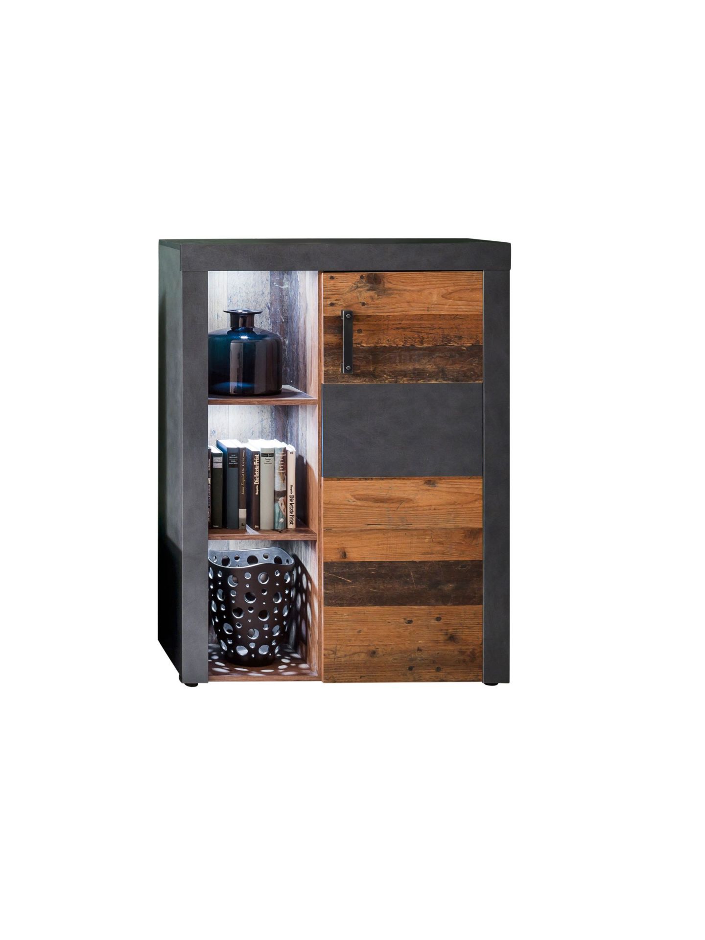 trendteam Indy Standschrank graphit Old Wood
