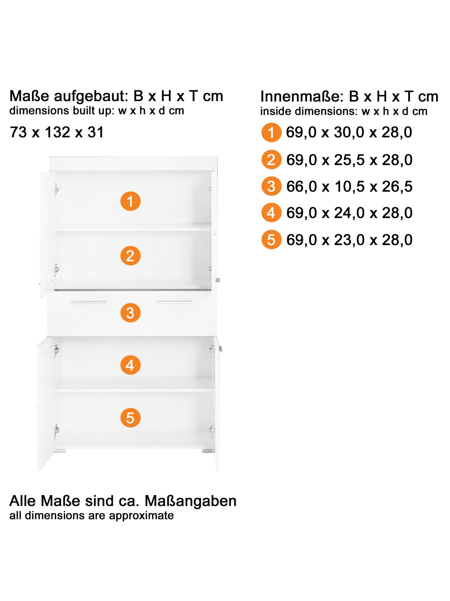 trendteam Amanda Badschrank Grau Agave Hochglanz