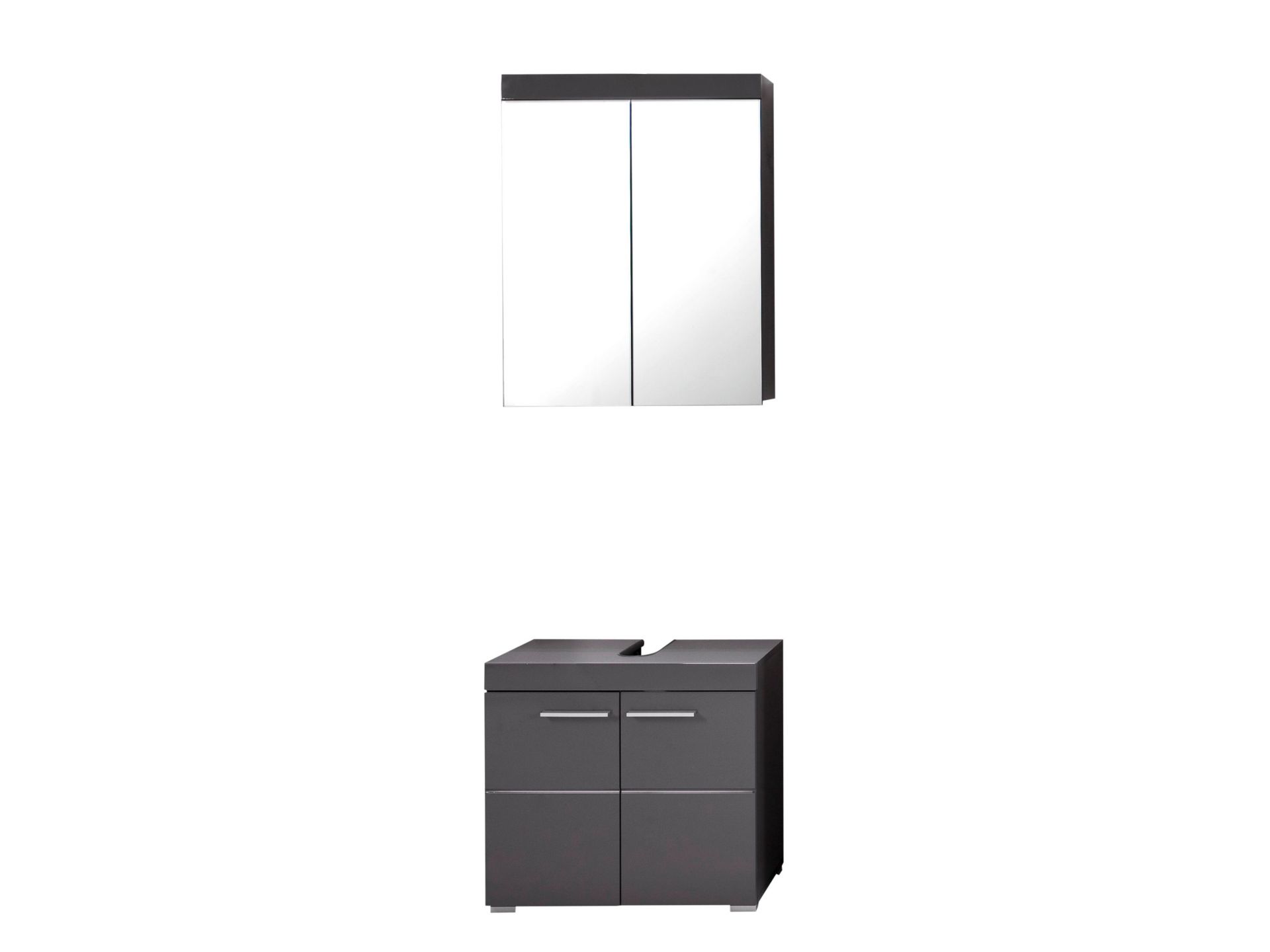 trendteam Amanda Bad-Kombi grau Agave Badmöbel-Set
